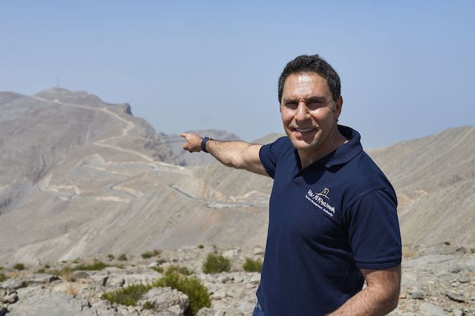 RAKTDA CEO Haitham Mattar at the site of the zip line